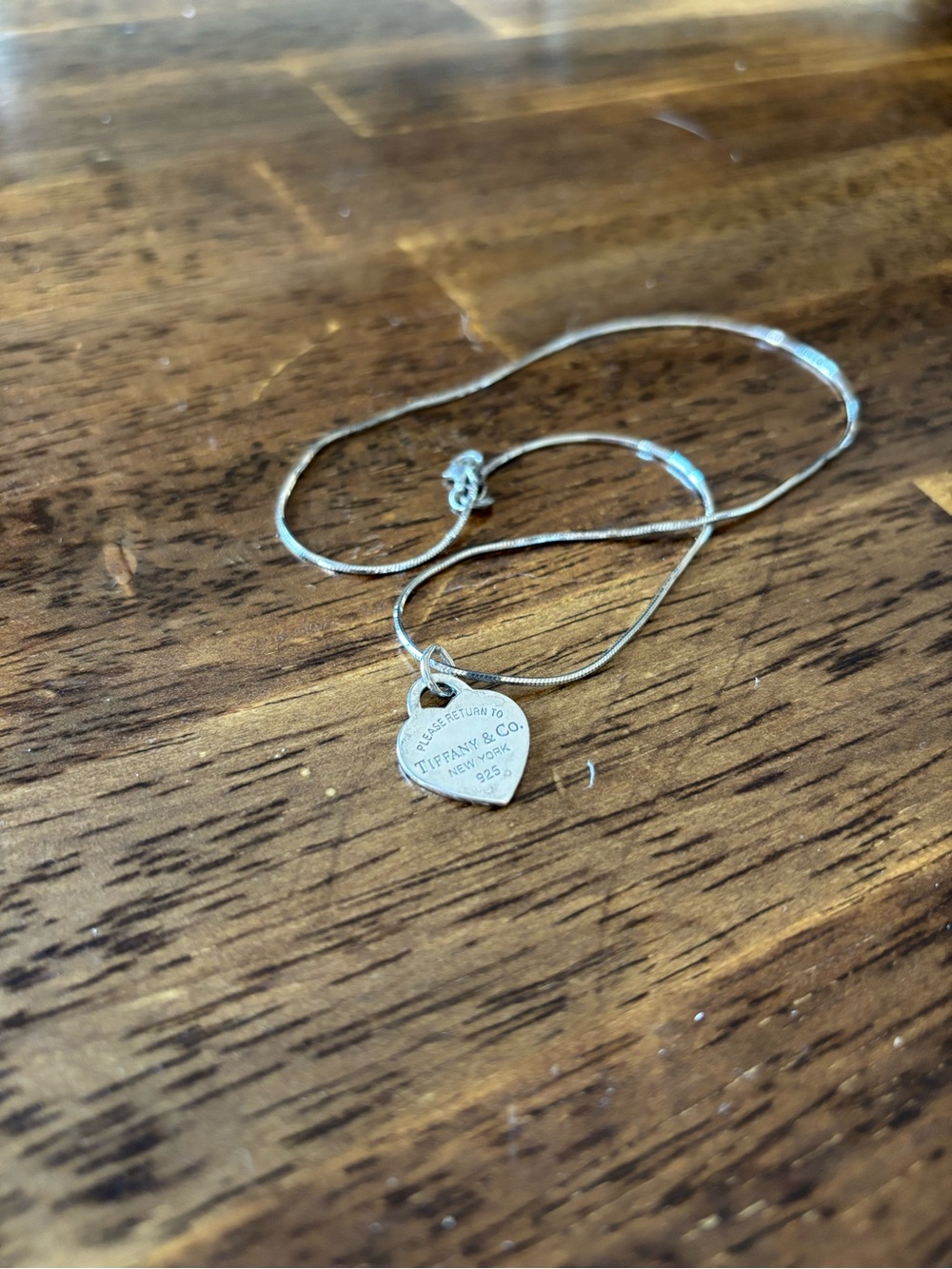 Tiffany & Co. Silver Heart Tag Pendant Necklace